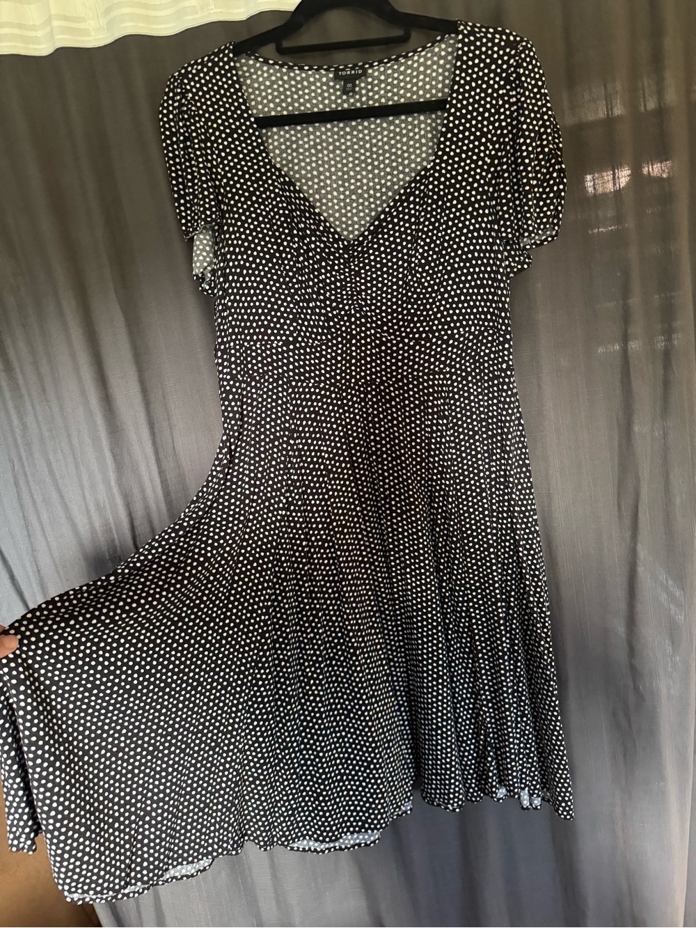 torrid NWOT Black and White Polka Dot Fit-and-Flare Dress
